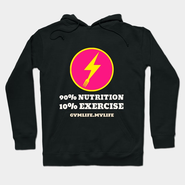 Workout Motivation | Nutrition Vs Exercise Hoodie by GymLife.MyLife